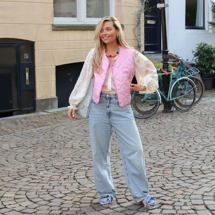 Gilet Amour roze