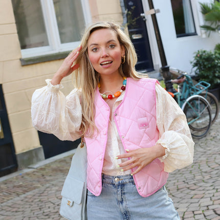 Gilet Amour roze