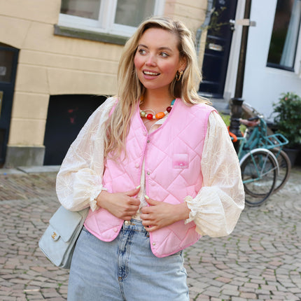 Gilet Amour roze
