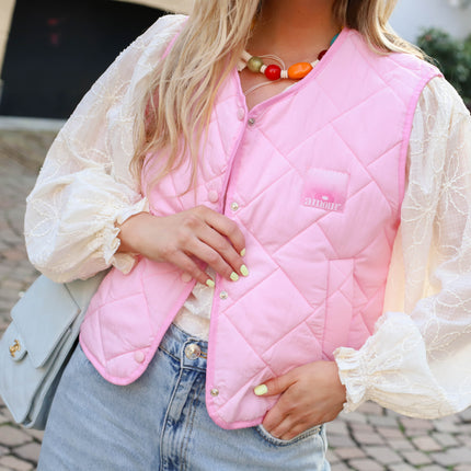 Gilet Amour roze