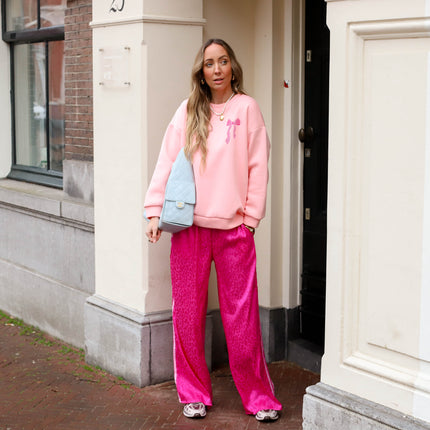 Fiocco strik sweater roze