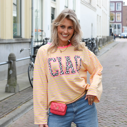 Ciao sweater roze geel