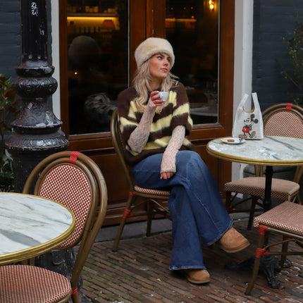 Monica knit korte mouw geel