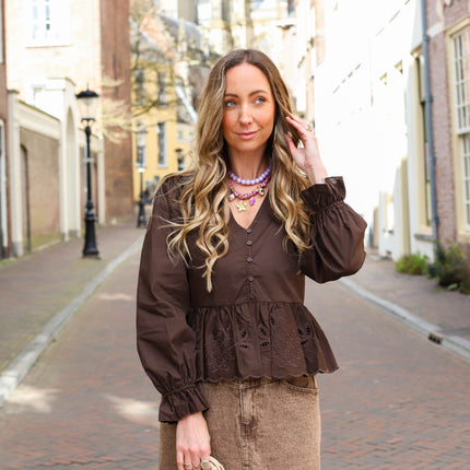 Feluca blouse hot fudge