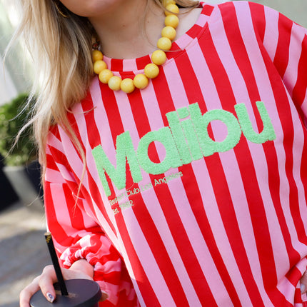 Malibu sweater roze rood