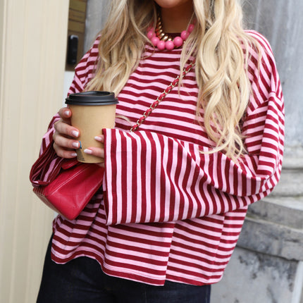 Soof top roze burgundy