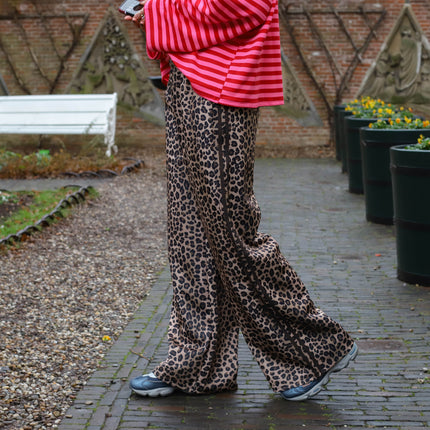 Leopard pantalon light bruine bies