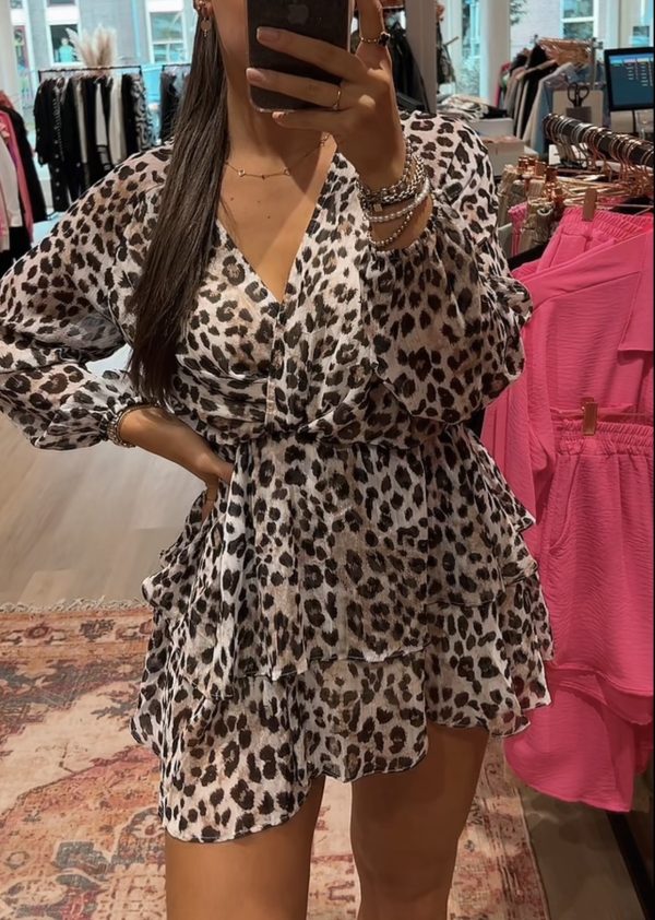 UNICORN Women's dress leopard print brown s m l