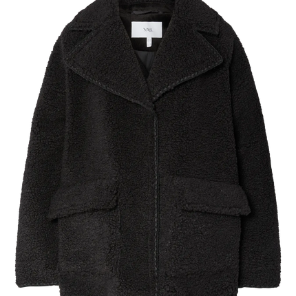 YAS Fina fringe jacket black