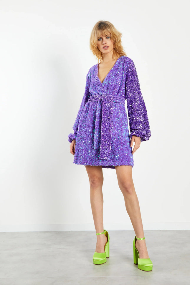 UNICORN Women's dress purple with glitter m l xl xxl