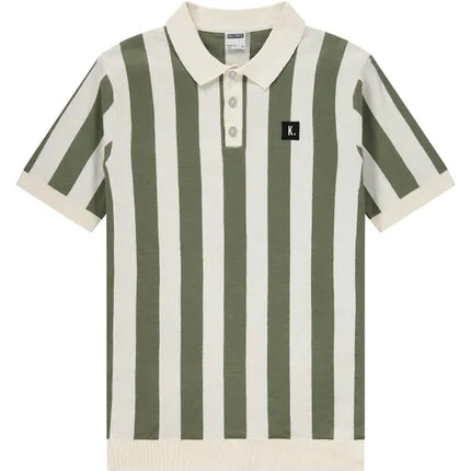 UNICORN Men's polo shirt short sleeves striped green white xs s m l xl