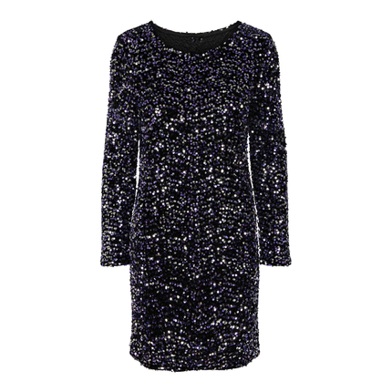 Kam new jurk zwart paars