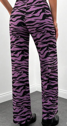 UNICORN Women's trousers purple black leopard print s m l