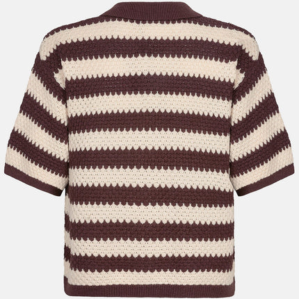 Ydence Knitted top Janouk Brown/ecru