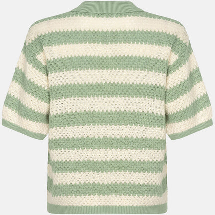 Ydence Knitted top Janouk Sage Green/ Ecru