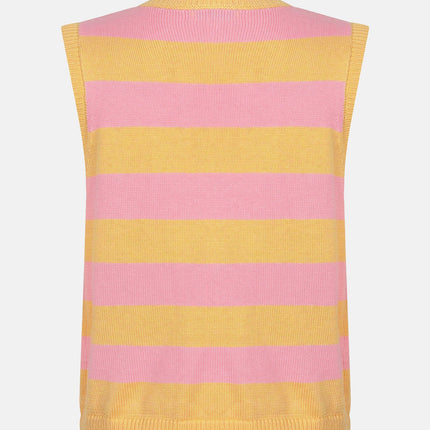 Ydence Knitted gilet Judith Yellow pink