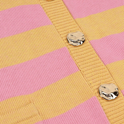 Ydence Knitted gilet Judith Yellow pink