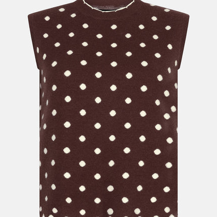 Ydence Knitted top Norah Brown ecru