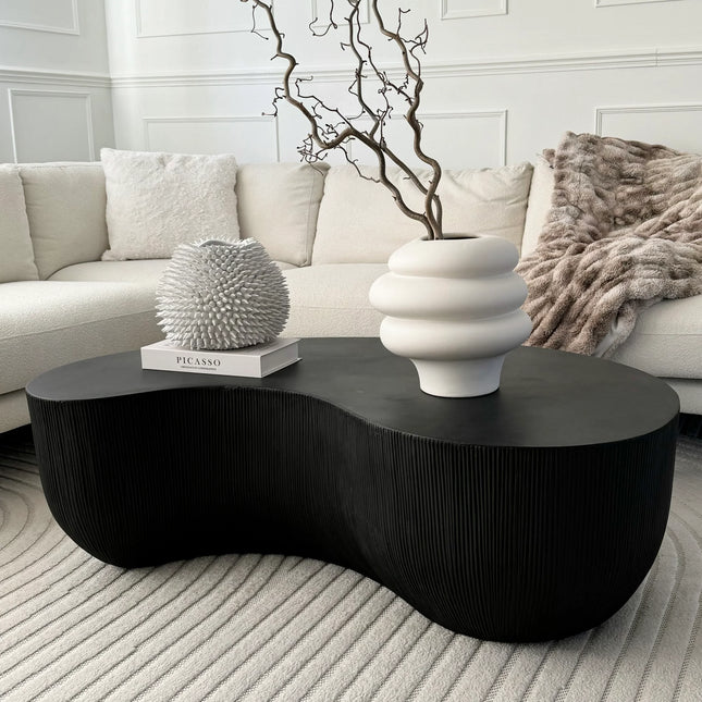 Minimalistisch Betonnen Salontafel Groot Zwart