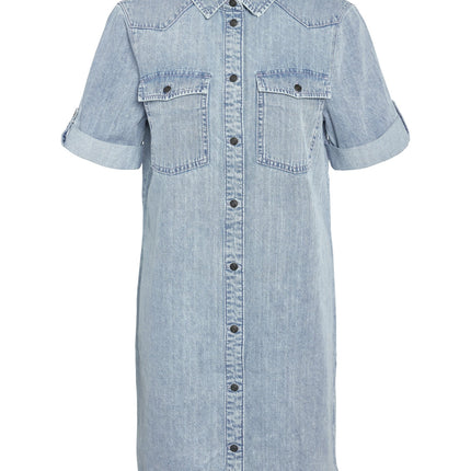 Noisy May Signe denim dress light blue