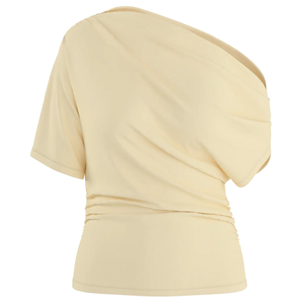 Hypedrop off shoulder top yellow anise