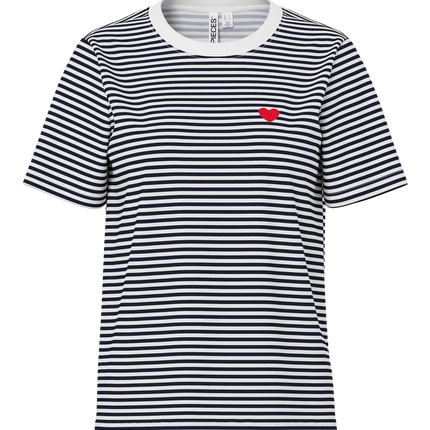 Mila heart tee cloud dancer blue