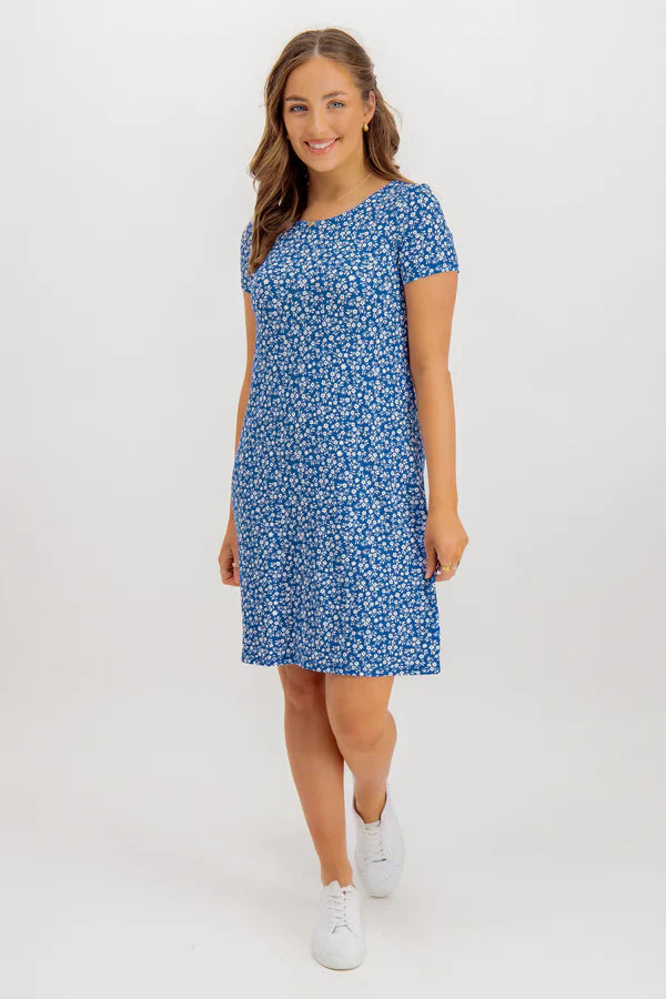 UNICORN Women's dress floral blue xs s m l xl