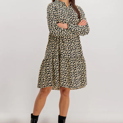 UNICORN Women's floral dress black yellow xs s m l xl