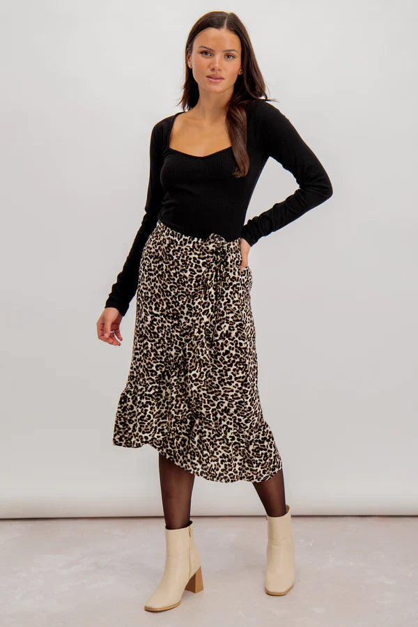 UNICORN Women's skirt brown panther print xs s m l xl