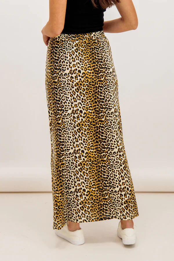 UNICORN Women's long skirt brown leopard print xs s m l xl
