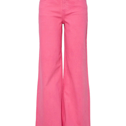 Vala wide denim jeans pink