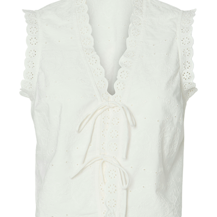 Talia tie blouse top cloud
