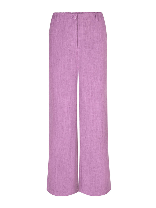 UNICORN Women's Wide Leg Trousers Purple – Elegant High-Waisted Trousers with Straight Legs xs s m l xl