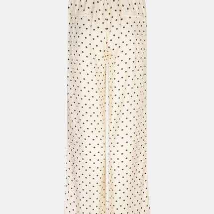 Ydence Pants Stacey Ecru/brown dot