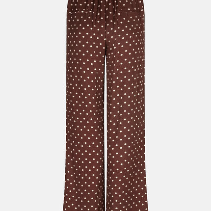 Ydence Pants Stacey brown ecru dot