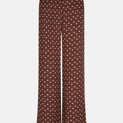 Ydence Pants Stacey brown ecru dot