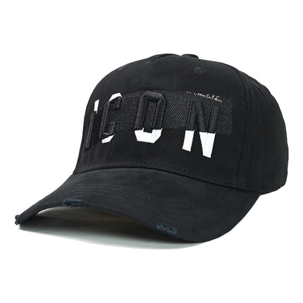 UNICORN Men's cap baseball text print black One Season