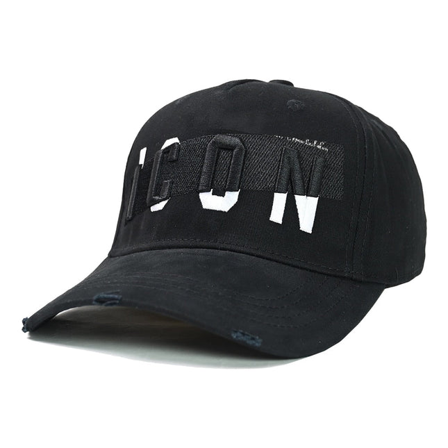 UNICORN Men's cap baseball text print black One Season