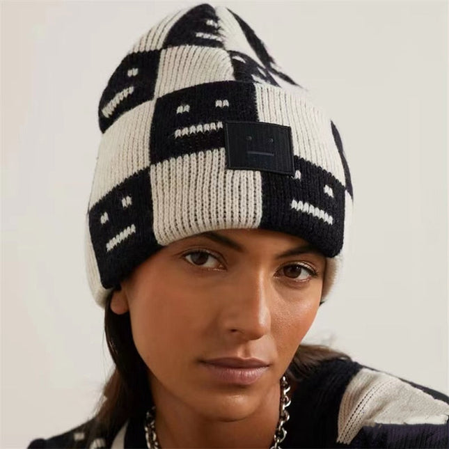 UNICORN Men's winter hat logo print brown black red