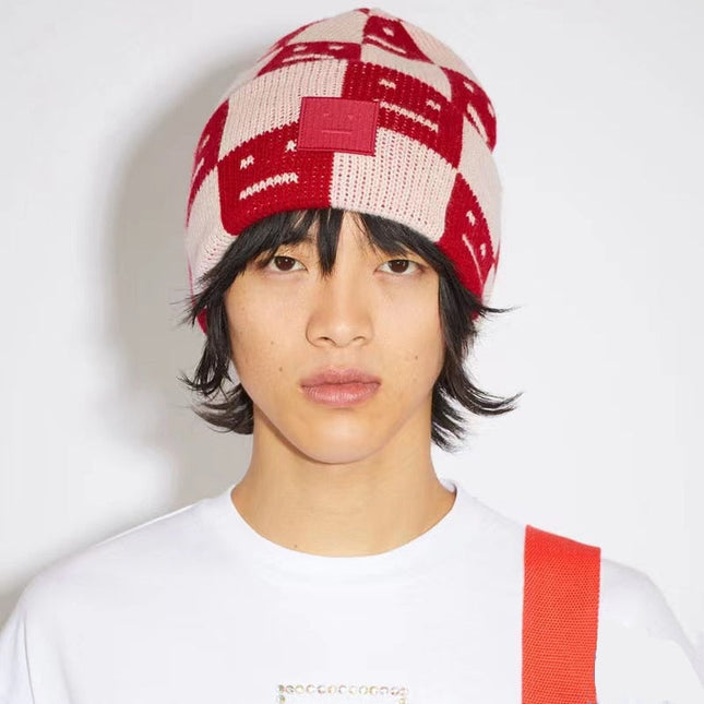 UNICORN Men's winter hat logo print brown black red