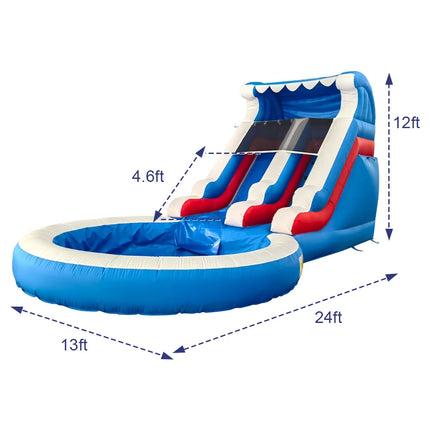 UNICORN RTS Inflatable PVC Slides, Bouncy Castle, Kids Bubble, Mini Kids Castle Set with 1100W Air Blower 7.3x4x3.6m