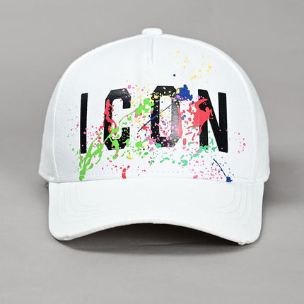 UNICORN Men's cap baseball text print black and white One Season
