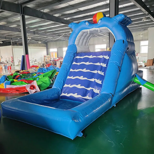 UNICORN PVC inflatable water slides for a swimming pool blue 5x2x2.5 meters