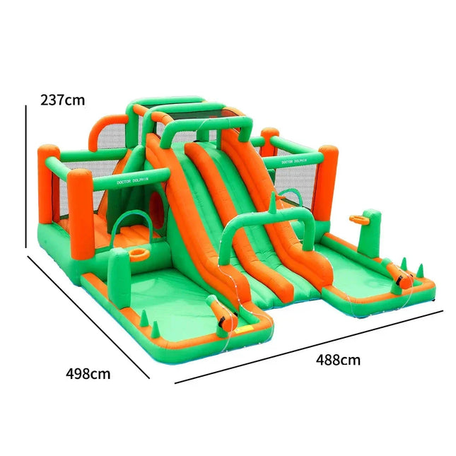UNICORN Inflatable bouncy castle with water slide 498x488x237 cm