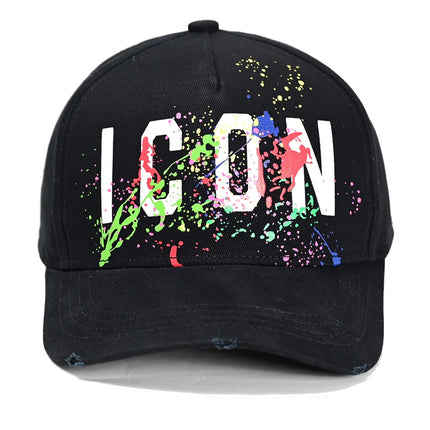 UNICORN Men's cap baseball text print black and white One Season