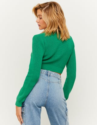 UNICORN Women's cardigan top knitted knotted purple green xxs xs s m l