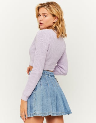 UNICORN Women's cardigan top knitted knotted purple green xxs xs s m l