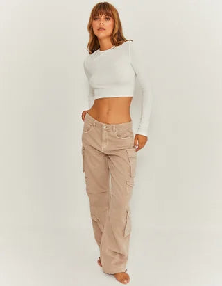 UNICORN Women's cargo jeans dark brown beige xxs xs s m l xl