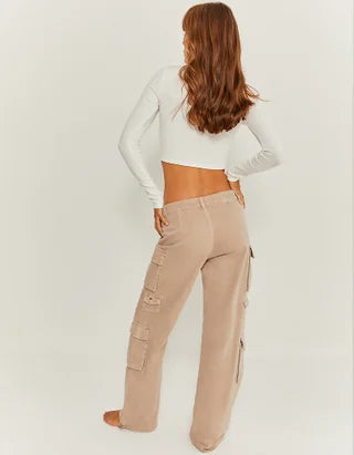 UNICORN Women's cargo jeans dark brown beige xxs xs s m l xl