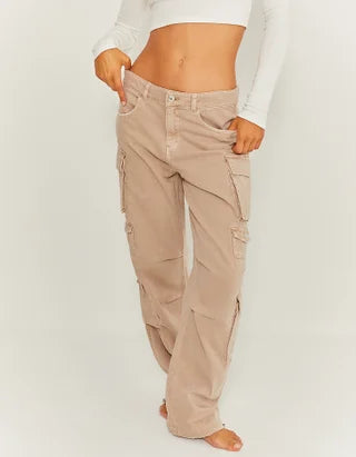 UNICORN Women's cargo jeans dark brown beige xxs xs s m l xl